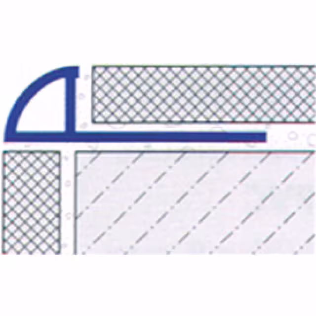 Viertelkreisprofil / Schiene Chrom und Alu - Skizze