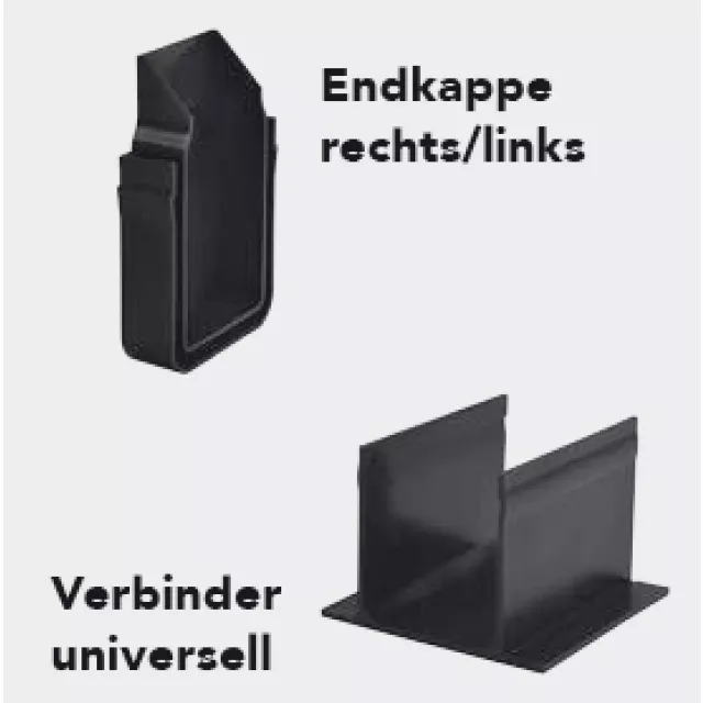 Entwässerungsrinne U-DRAIN 65 Endkappe PVC